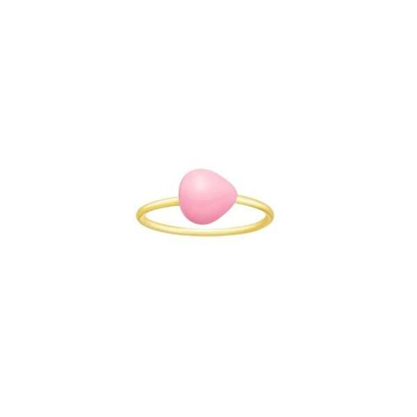 9K Yellow Gold with Pastel Enamel Ring