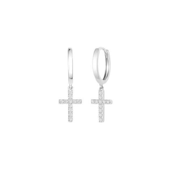 Cross Hoop Earrings