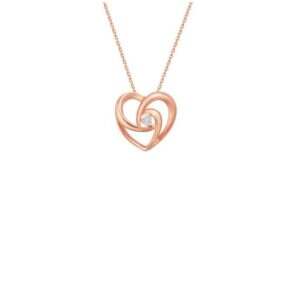 Rose Gold Diamond Heart Pendant​