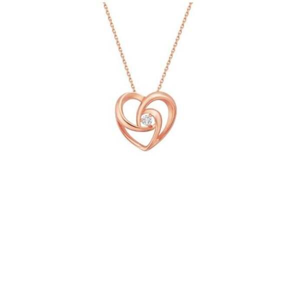 Rose Gold Diamond Heart Pendant​