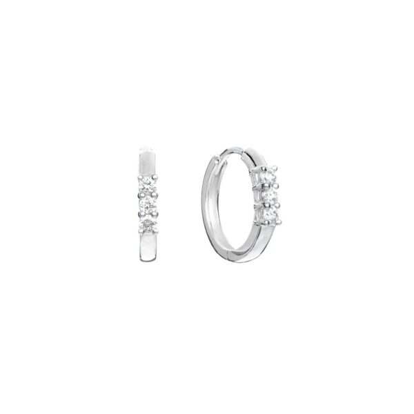 White Gold Trilogy Earrings