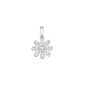 Lab-Grown Diamond Floral Pendant
