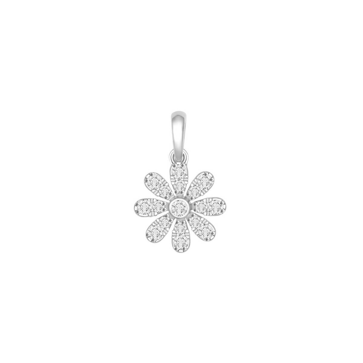 Lab-Grown Diamond Floral Pendant