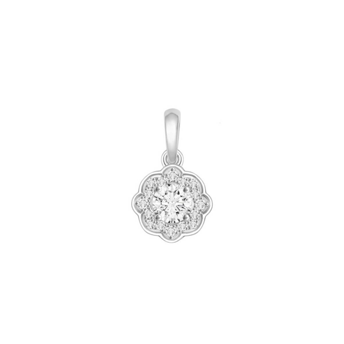 Lab-Grown Diamond White Gold Pendant