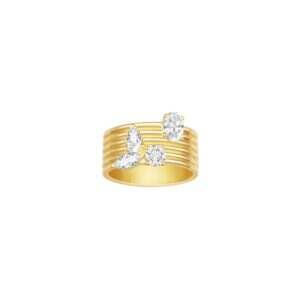 Lab-Grown Diamond Cigar Oval Ring