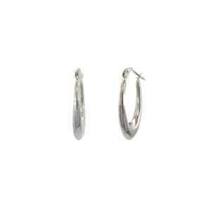 White Gold Hoop Earrings