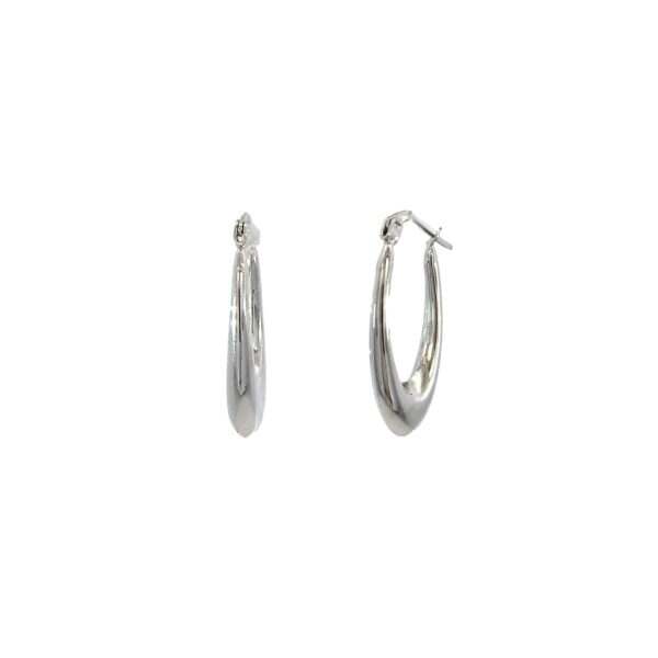 White Gold Hoop Earrings