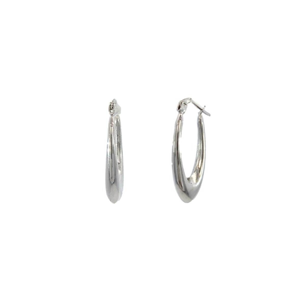 White Gold Hoop Earrings