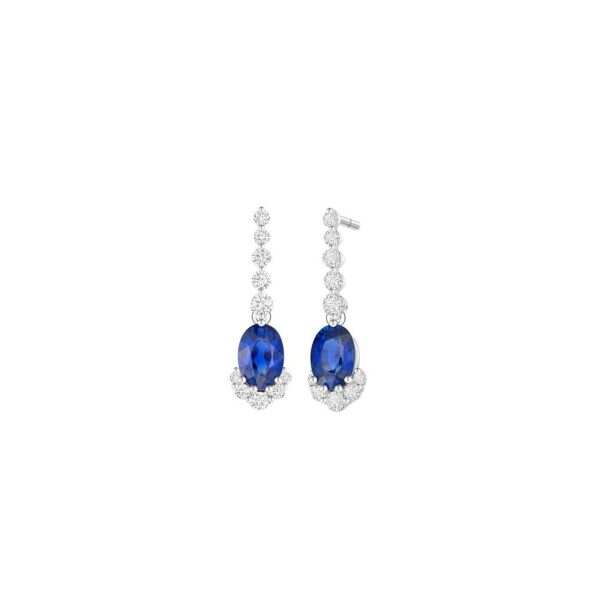Blue Enchanting Sapphire Earrings
