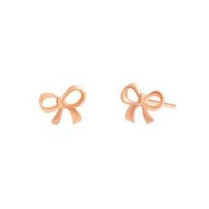 Rose Gold Ribbon Earrings