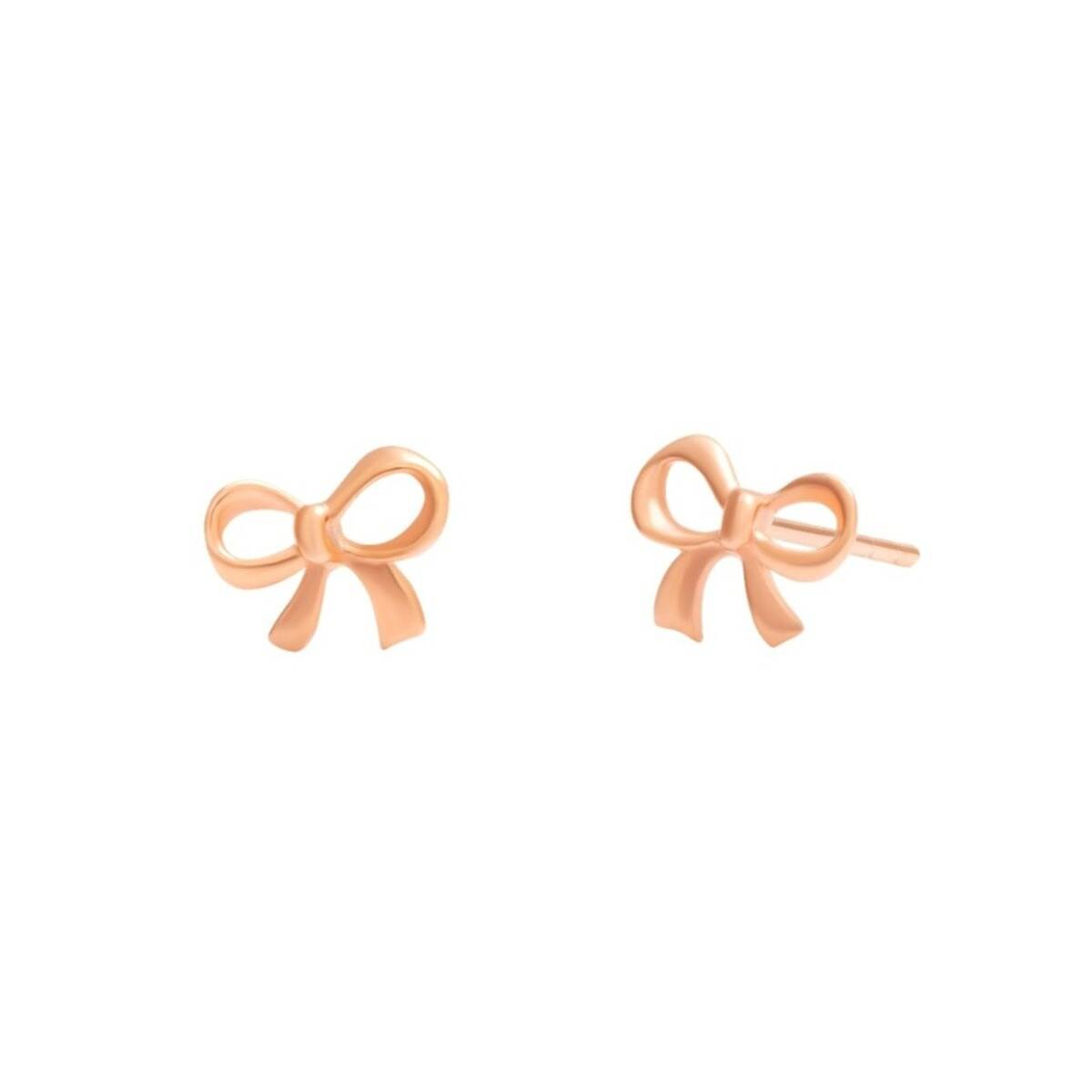 Rose Gold Ribbon Earrings