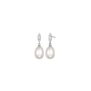 Pearl with Diamonds Swing Earrings