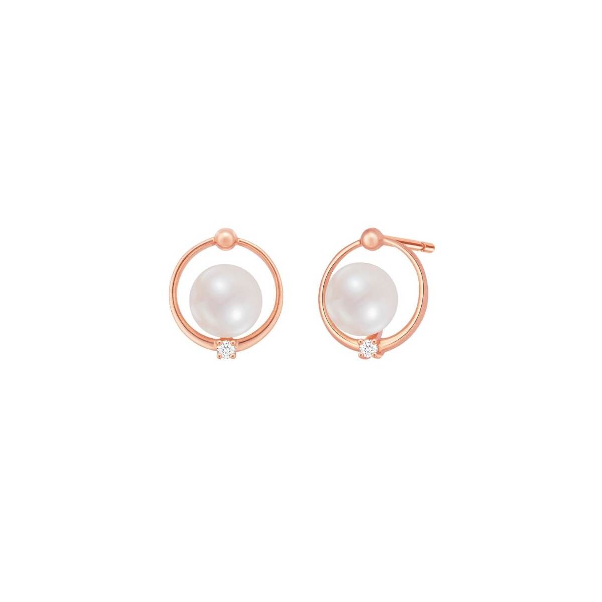 Circle Diamond Earrings
