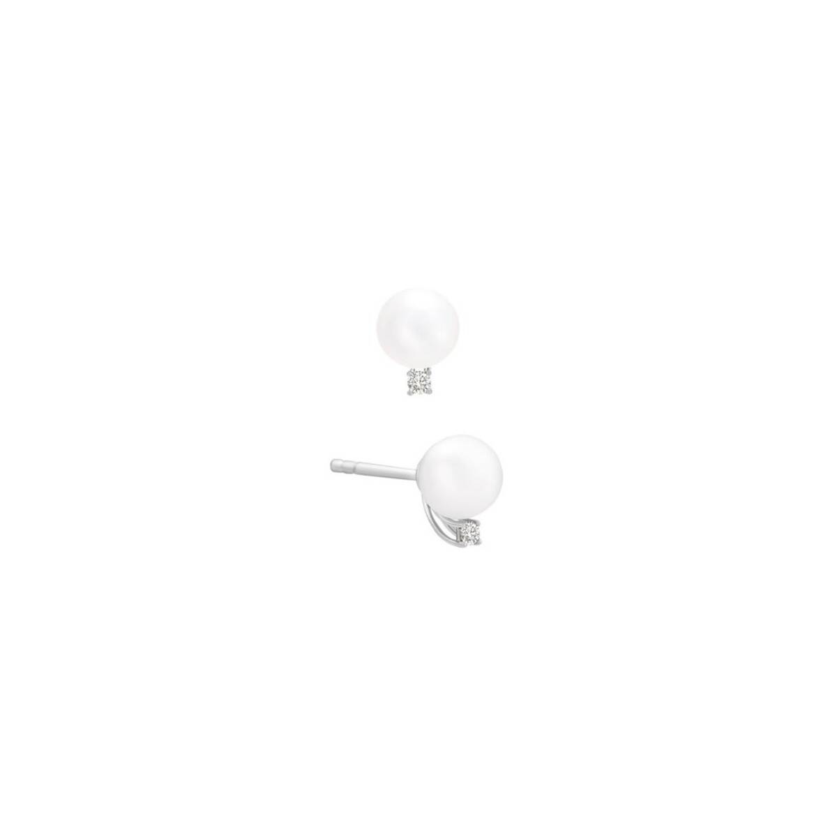 Pearl with Diamond Earrings