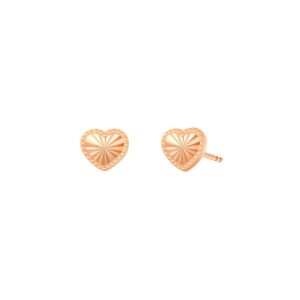 Rose Gold Heart Earrings