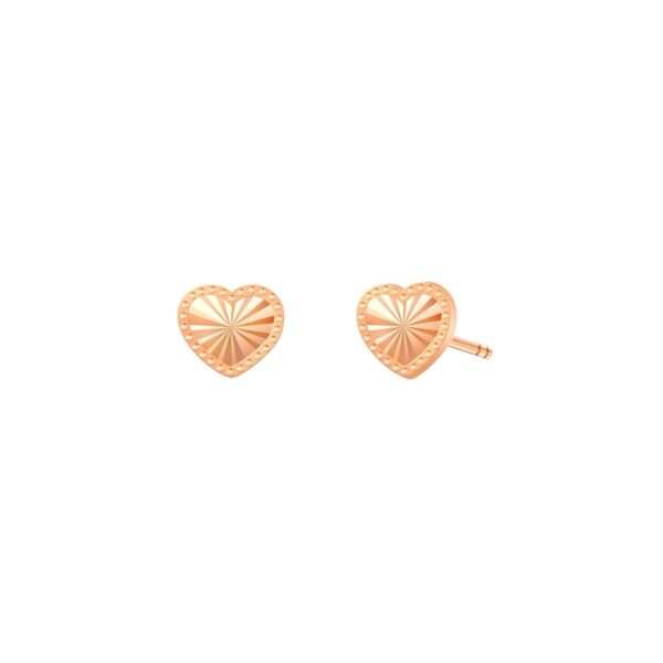 Rose Gold Heart Earrings