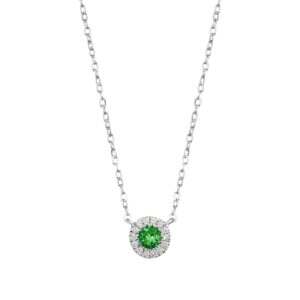 Emerald with Diamond Necklace