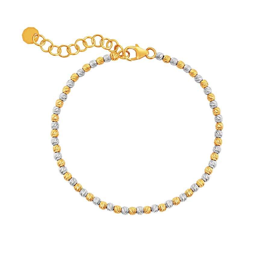 White & Yellow Gold Twist Bracelet