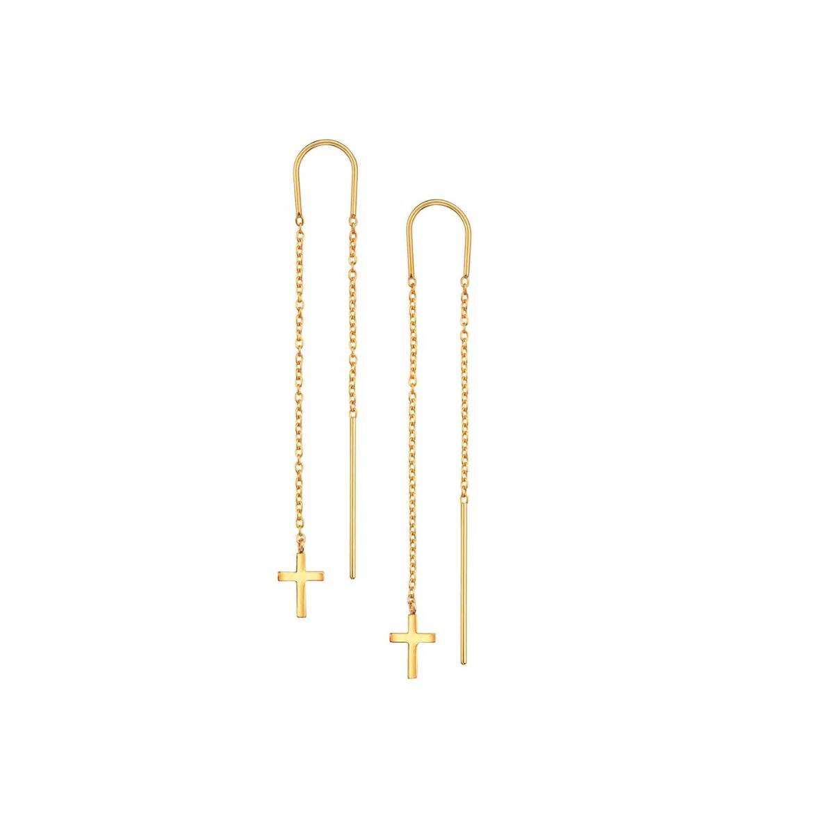 Cross Dangly Earrings