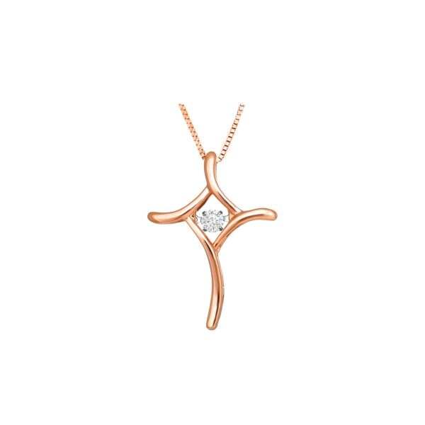 Rose Gold Diamond Cross Pendant
