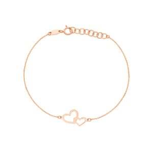 Rose Gold Hearts Bracelet