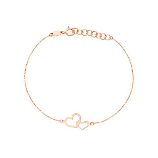 Rose Gold Hearts Bracelet