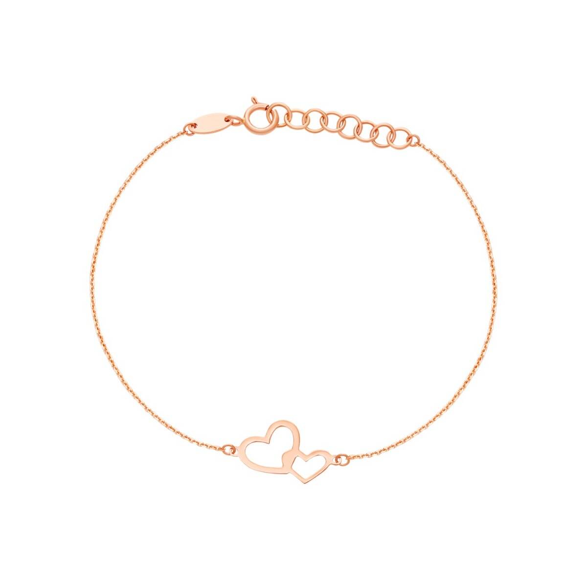Rose Gold Hearts Bracelet