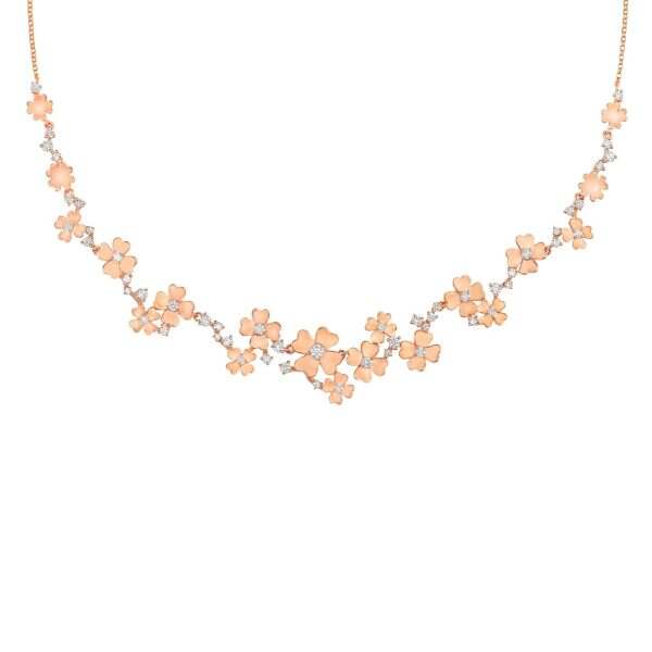 Rose Gold Four Leaf Clover Necklace
