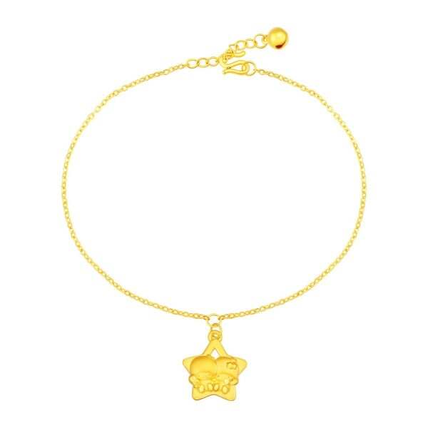 Little Twin Stars 999 Gold Anklet