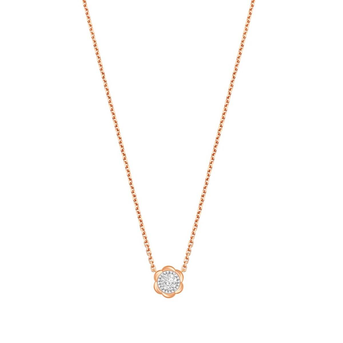 Rose Gold Blossom Flower Necklace