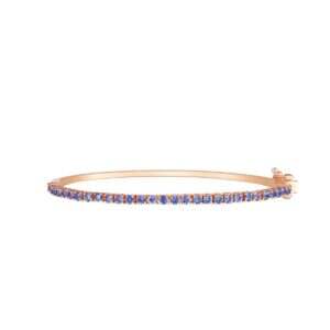 Rose Gold Sapphire Diamond Bangle