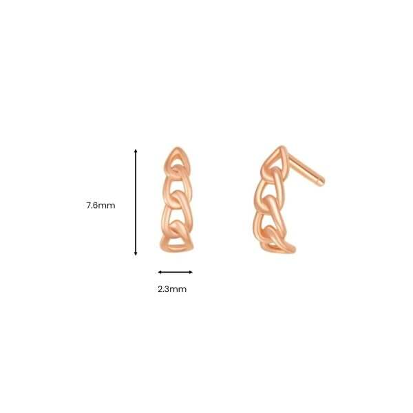 Rose Gold Link Earrings