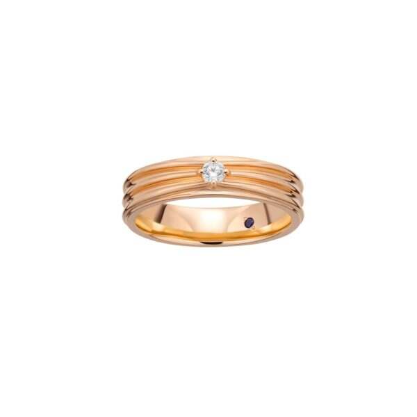 Diamond Rose Gold Wedding Band (Male)