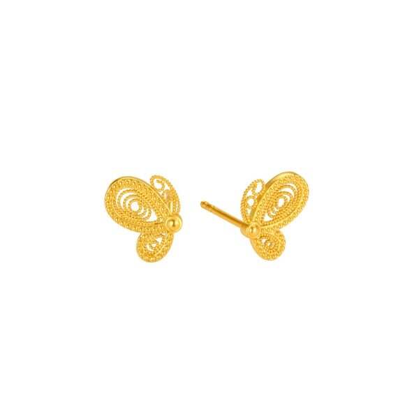 Gu Fa Jin Golden Wings Earrings