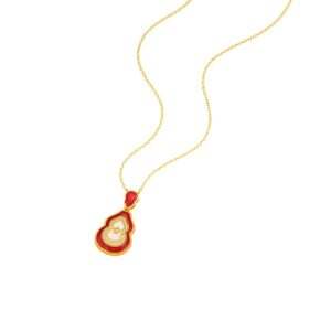 Gu Fa Jin Scarlet Legacy Gourd Necklace
