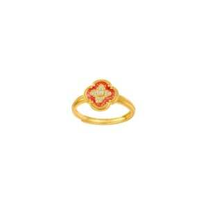 Gu Fa Jin Scarlet Legacy Clover Ring