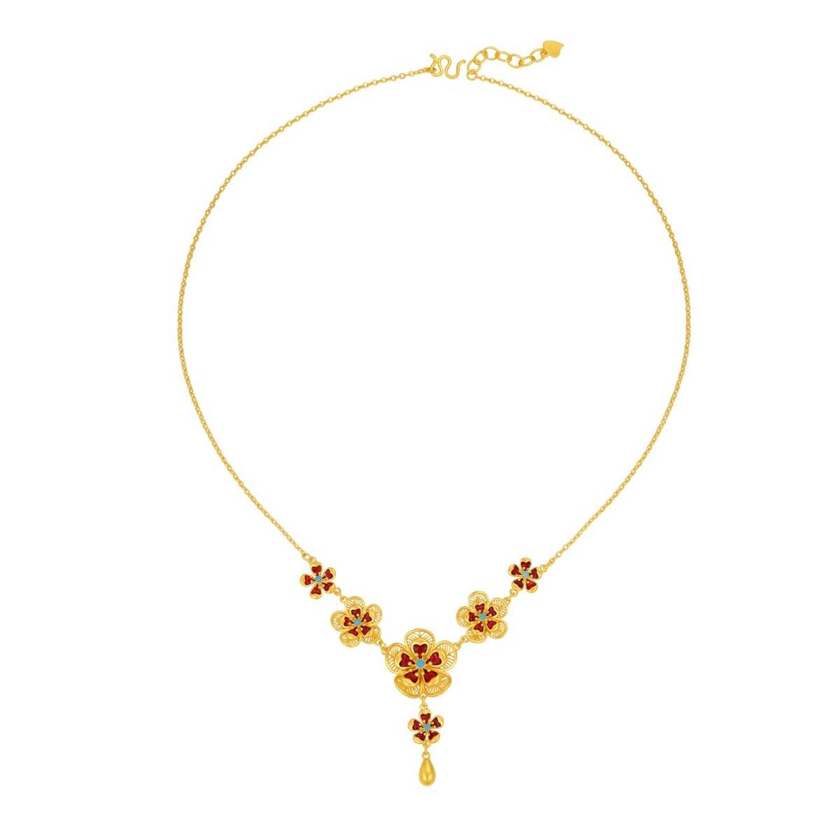 Gilded Camellia Necklace