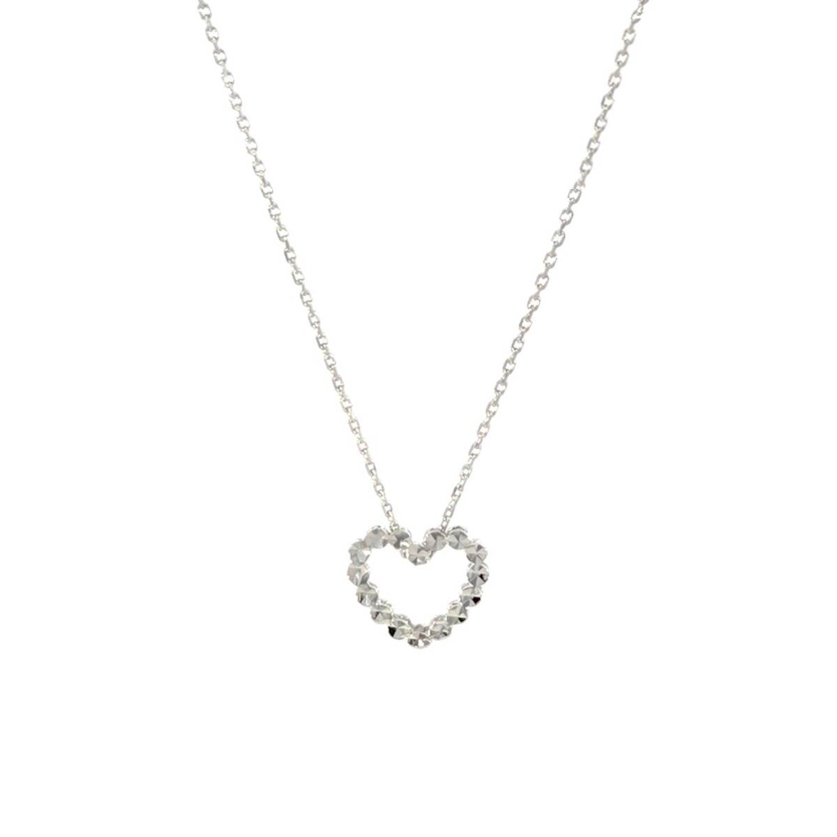 White Gold Heart Necklace