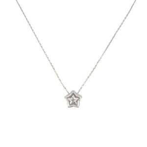 White Gold Stars Necklace