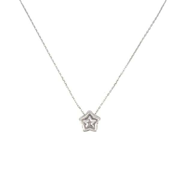 White Gold Stars Necklace