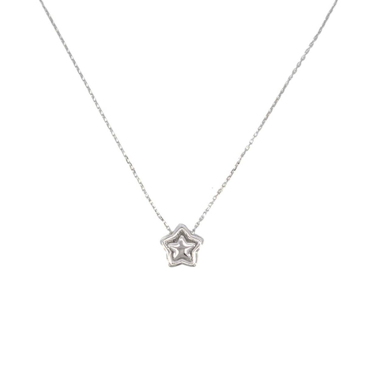 White Gold Stars Necklace
