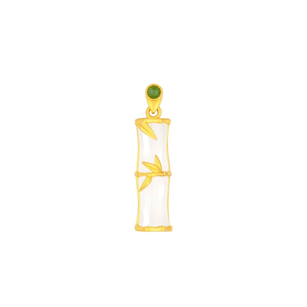 Nephrite Bamboo Pendant