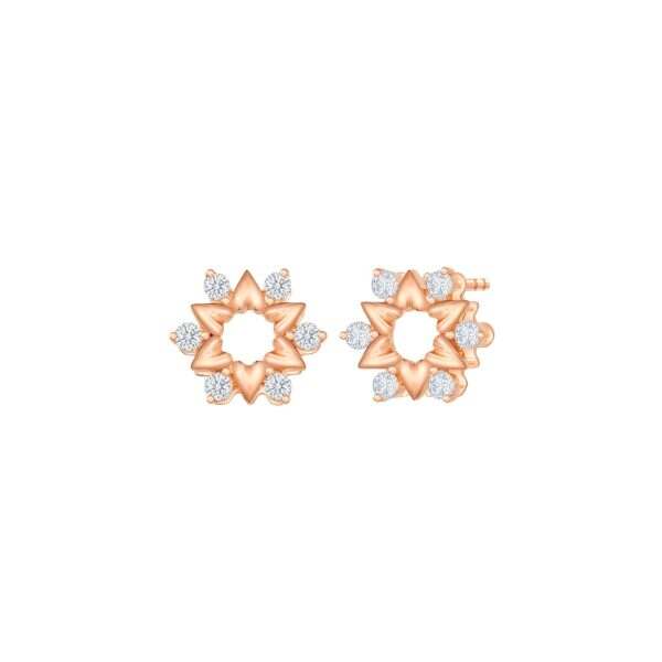 Diamond Rose Gold Radiant Blossom Earrings