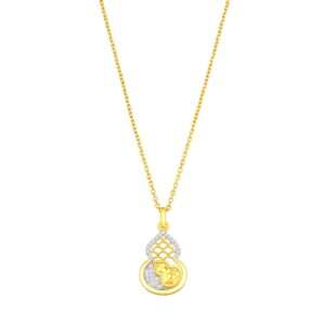 Yellow Gold Diamond Gourd Pendant