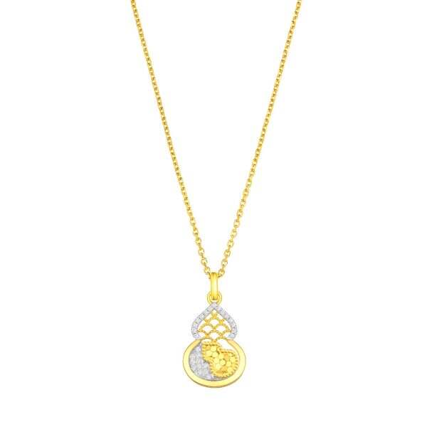 Yellow Gold Diamond Gourd Pendant