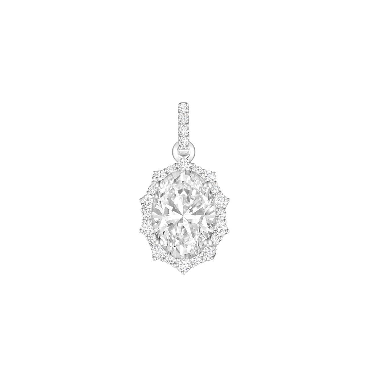 Oval Lab-Grown Diamond Pendant