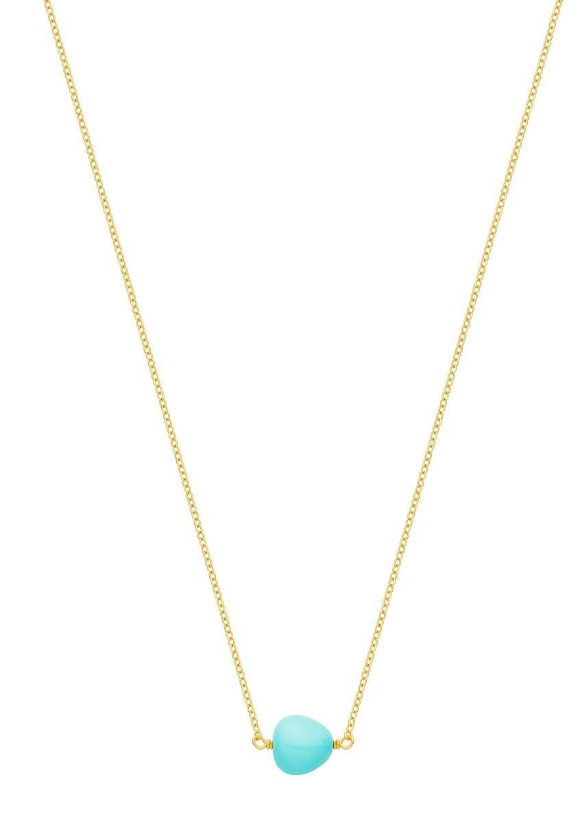 9K Yellow Gold with Pastel Enamel Necklace