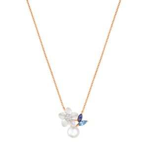 Rose Gold Blossom Pearl Necklace