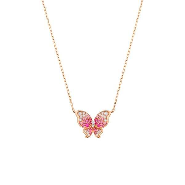 Radiant Butterfly Rose Gold Necklace