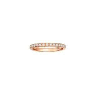 Half Eternity Rose Gold Wedding Band (Female)
